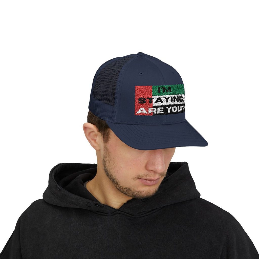 Trust in UAE trucker cap Navy