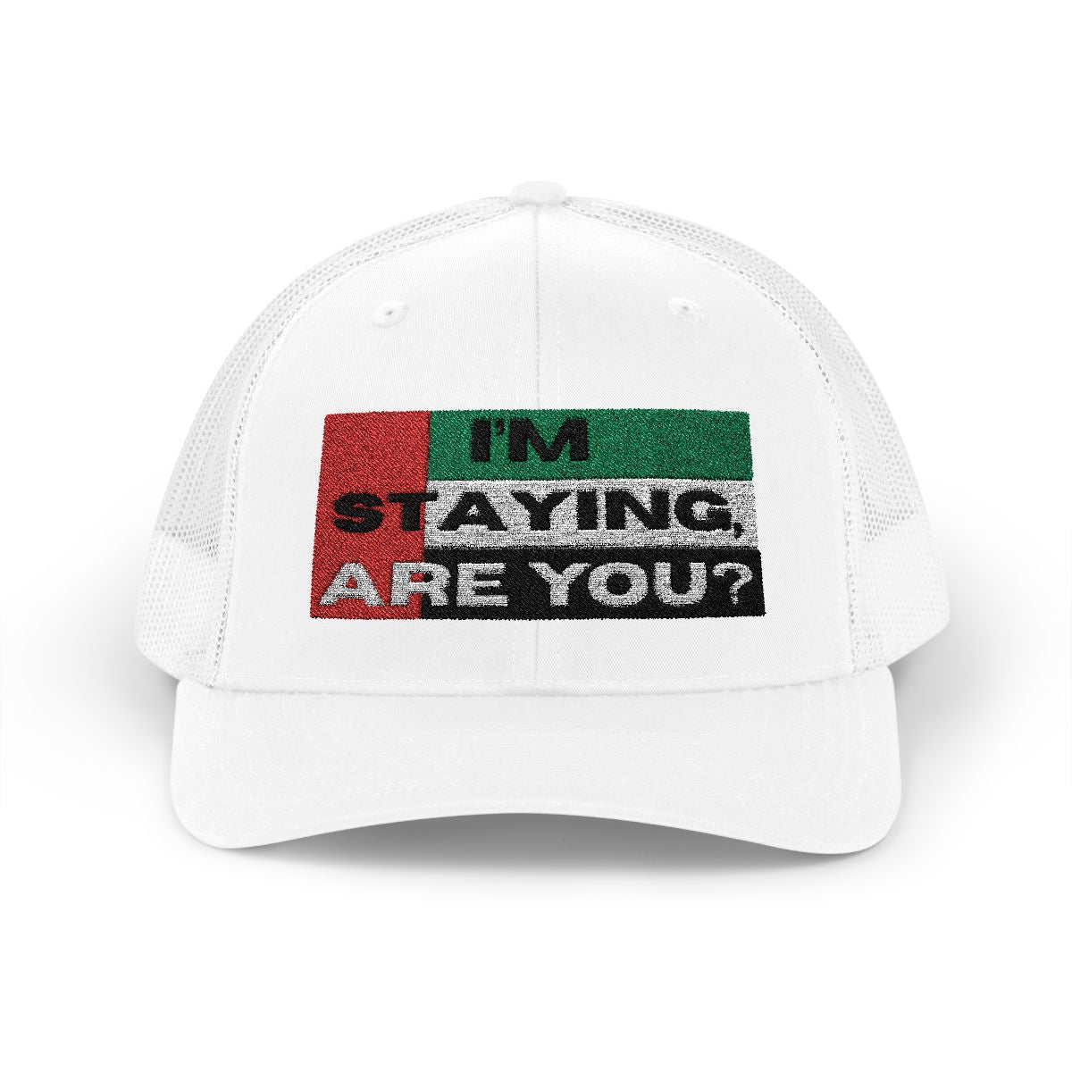 Trust in UAE trucker cap White